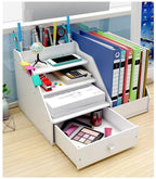 SimpluAcasa™ Organizator birou multifunctional cu sertar 34 x 28 x 24 — Confort Practic Pentru Casa Ta