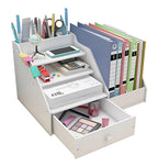 SimpluAcasa™ Organizator birou multifunctional cu sertar 34 x 28 x 24 — Confort Practic Pentru Casa Ta