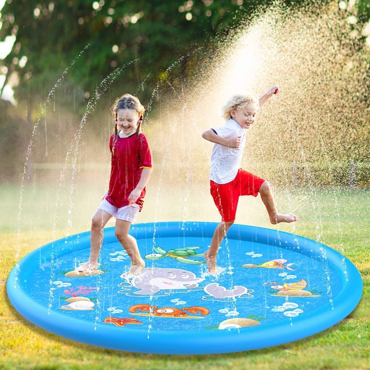 Piscina gonflabila cu stropitoare pentru copii 170x170x15 Imagine principală a produsului