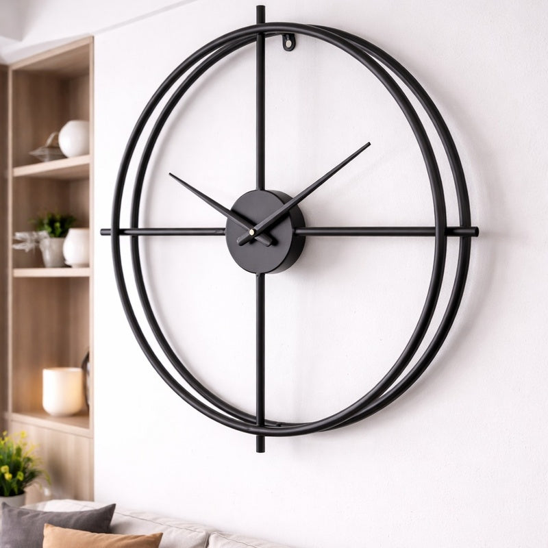 SimpluAcasa™ Ceas de perete modern minimalist – metal – design circular — Confort Practic Pentru Casa Ta