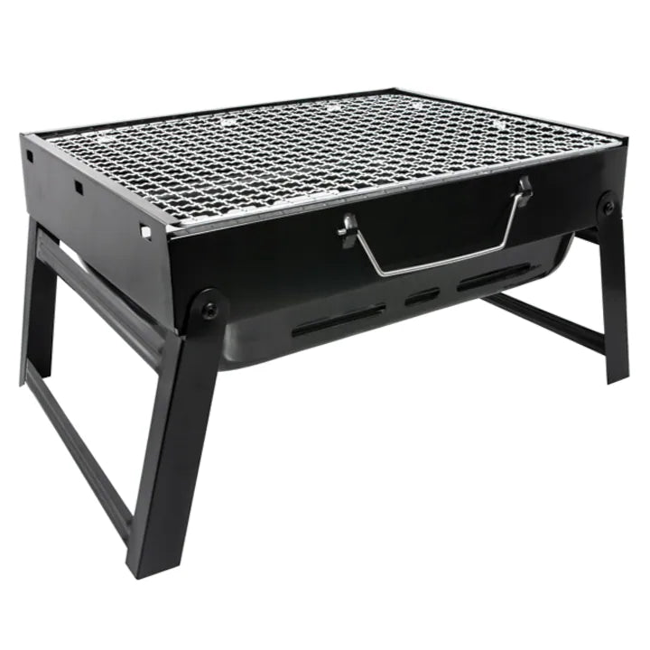 Gratar portabil din tabla pentru camping sau gradina 36x29x6.8cm Imagine principală a produsului