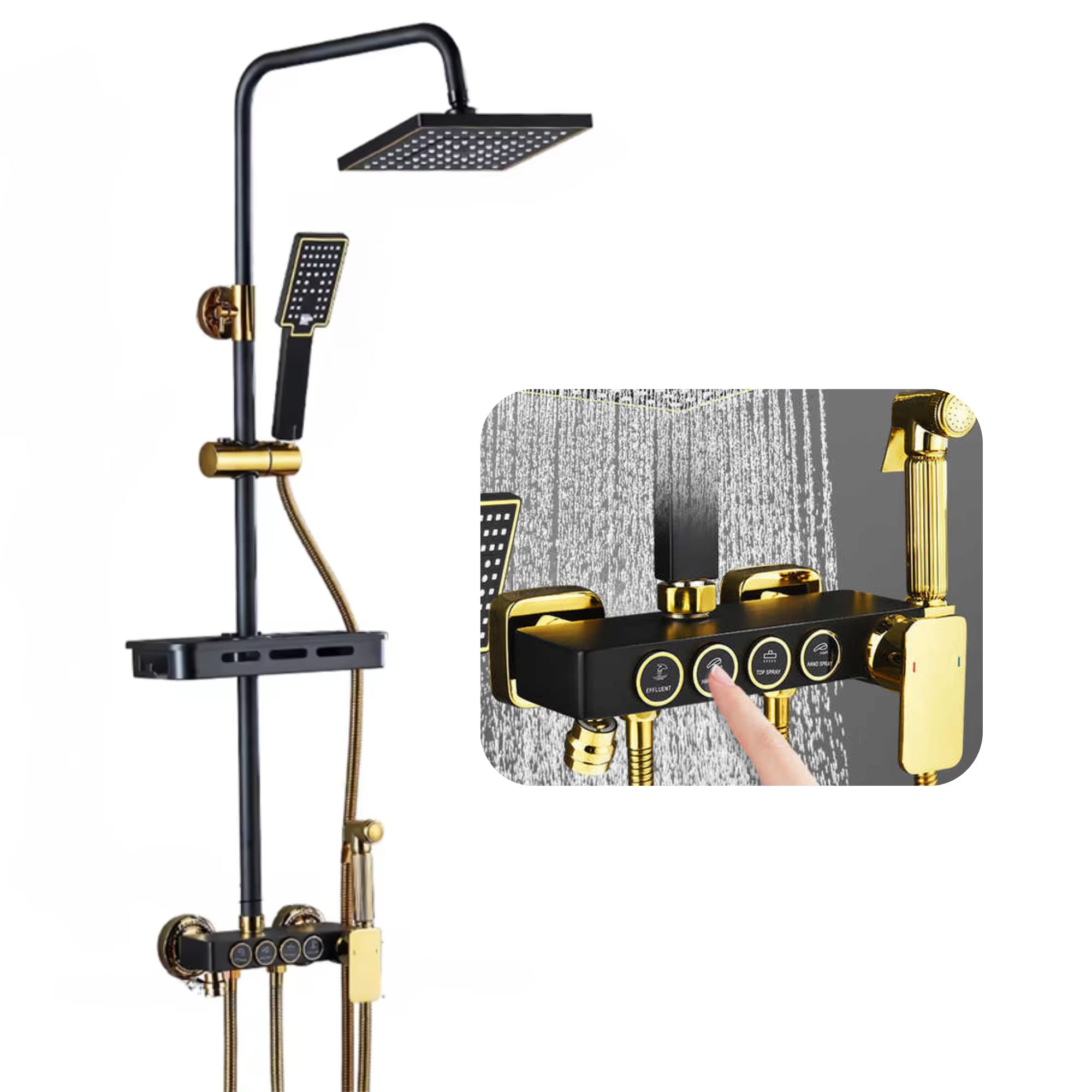 SimpluAcasa™ Coloana de dus premium cu 4 functii — Confort Practic Pentru Casa Ta