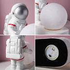 SimpluAcasa™ Lampa LED Astronaut cu Luna – Veioza ambientala pentru copii — Util Pentru Familie și Copii