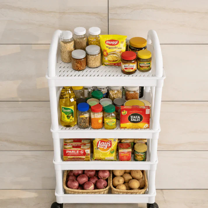 SimpluAcasa™ Raft organizator cu 4 niveluri — Confort Practic Pentru Casa Ta