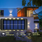 SimpluAcasa™ Set 2 lampi solare de perete cu iluminare sus si — Ambient Modern Pentru Acasă