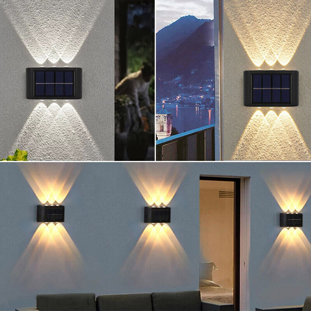 SimpluAcasa™ Set 2 lampi solare de perete cu iluminare sus si — Ambient Modern Pentru Acasă