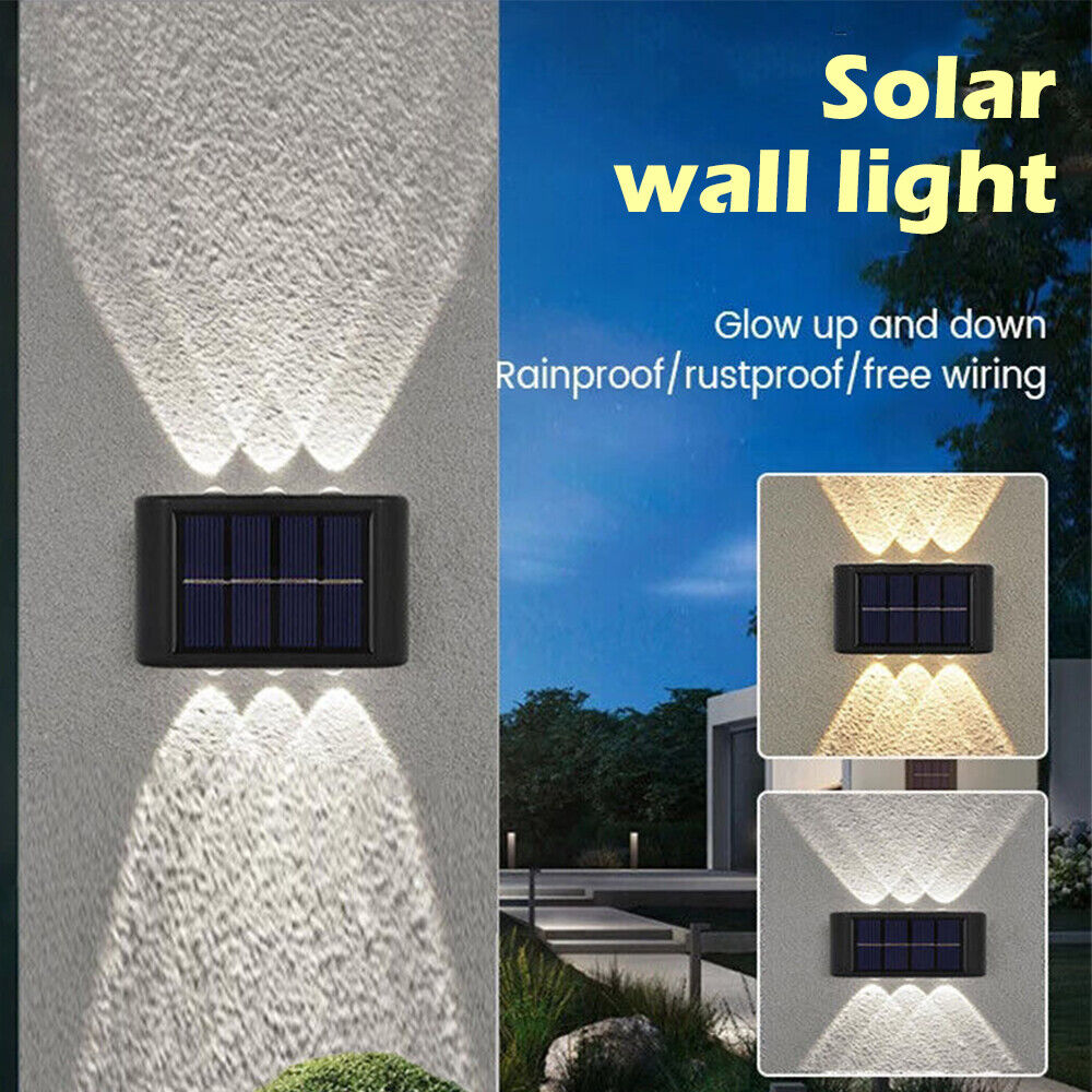 SimpluAcasa™ Set 2 lampi solare de perete cu iluminare sus si — Ambient Modern Pentru Acasă