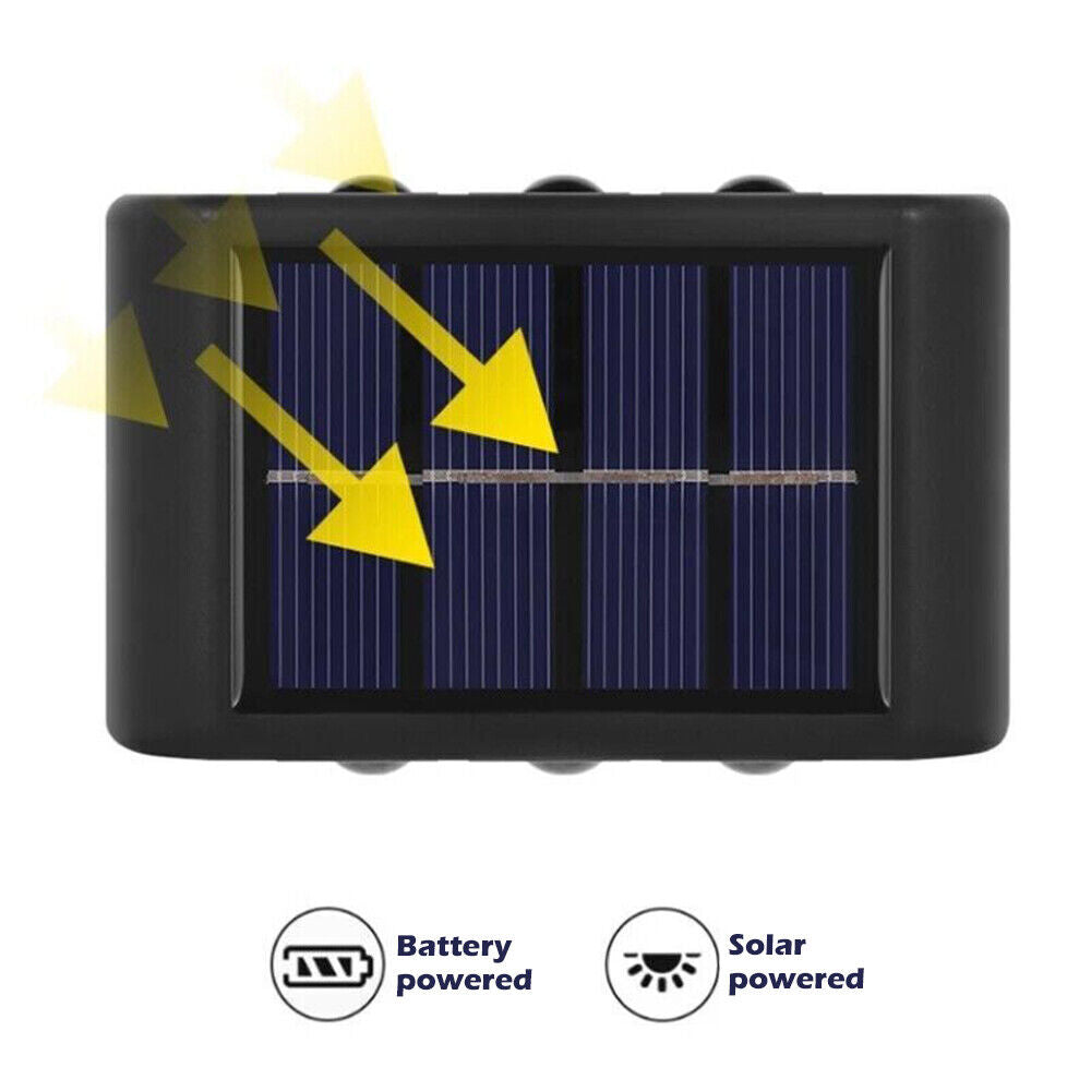 SimpluAcasa™ Set 2 lampi solare de perete cu iluminare sus si — Ambient Modern Pentru Acasă