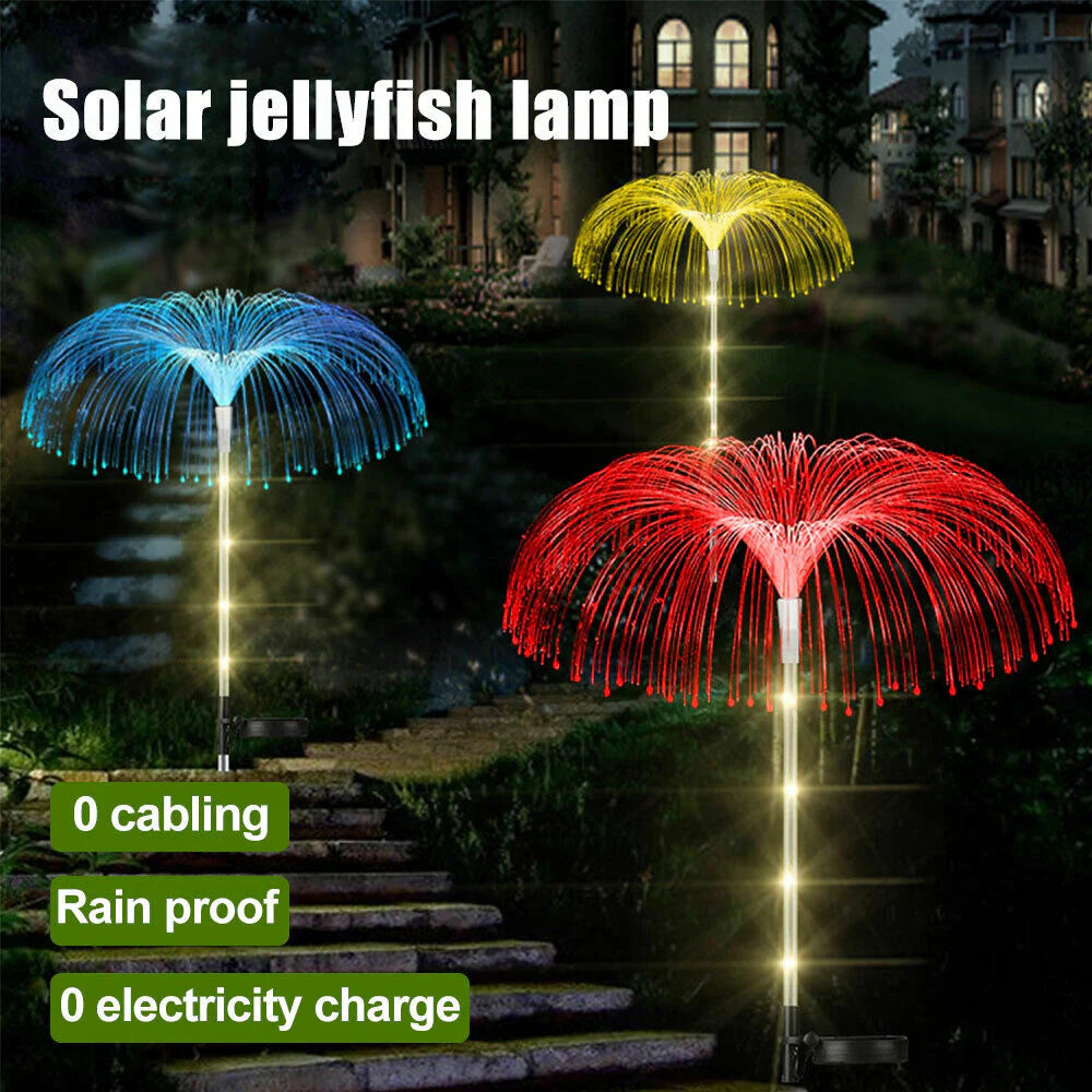SimpluAcasa™ Set 2 x Lampi solare cu fibra optica tip palmier — Ambient Modern Pentru Acasă