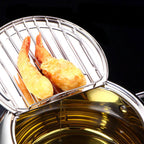 SimpluAcasa™ Friteuza in japonez din oțel inoxidabil cu termometru pe capac — Mai Mult Confort în Bucătărie