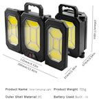 SimpluAcasa™ Lampa solara pliabila 3 panouri cu trepied reglabil 84cm si — Ambient Modern Pentru Acasă