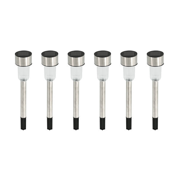 Lampa solara stick inox, H 36 cm, set 10 bucati Imagine principală a produsului